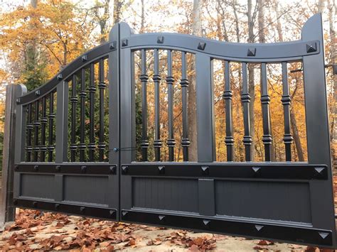 solid metal driveway gates